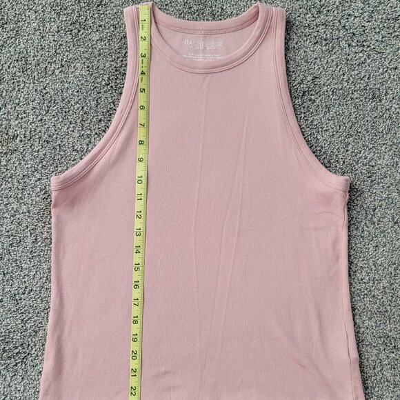 Rachel Zoe Mauve Ribbed High Neck Sleeveless Tank Top Size XL Extra Large - Picture 8 of 10